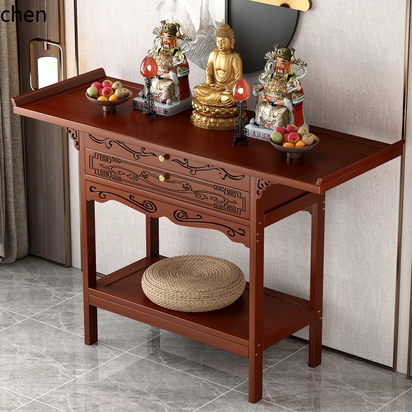 Tables - r5.20 立型キャビネット祭壇仏陀テーブル家庭用香炉仏像礼拝台供物台