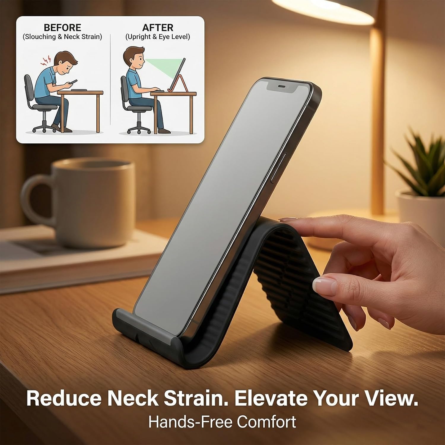 柔軟で折りたたみ可能なシリコン製スマホホルダー、ポータブルで - Office Furniture のレビューと価格